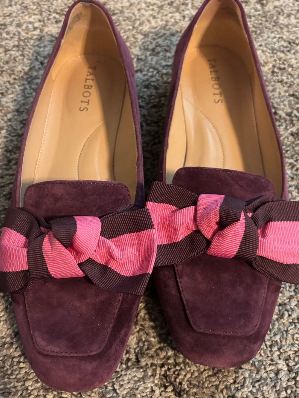 Talbots Suede Bow Loafers
